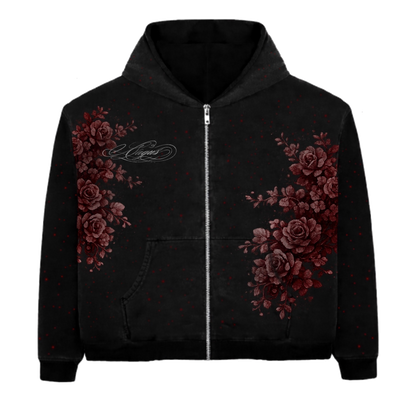 Crimson Rose Zip Up