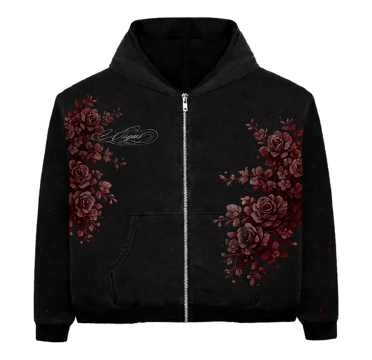 Crimson Rose Zip Up
