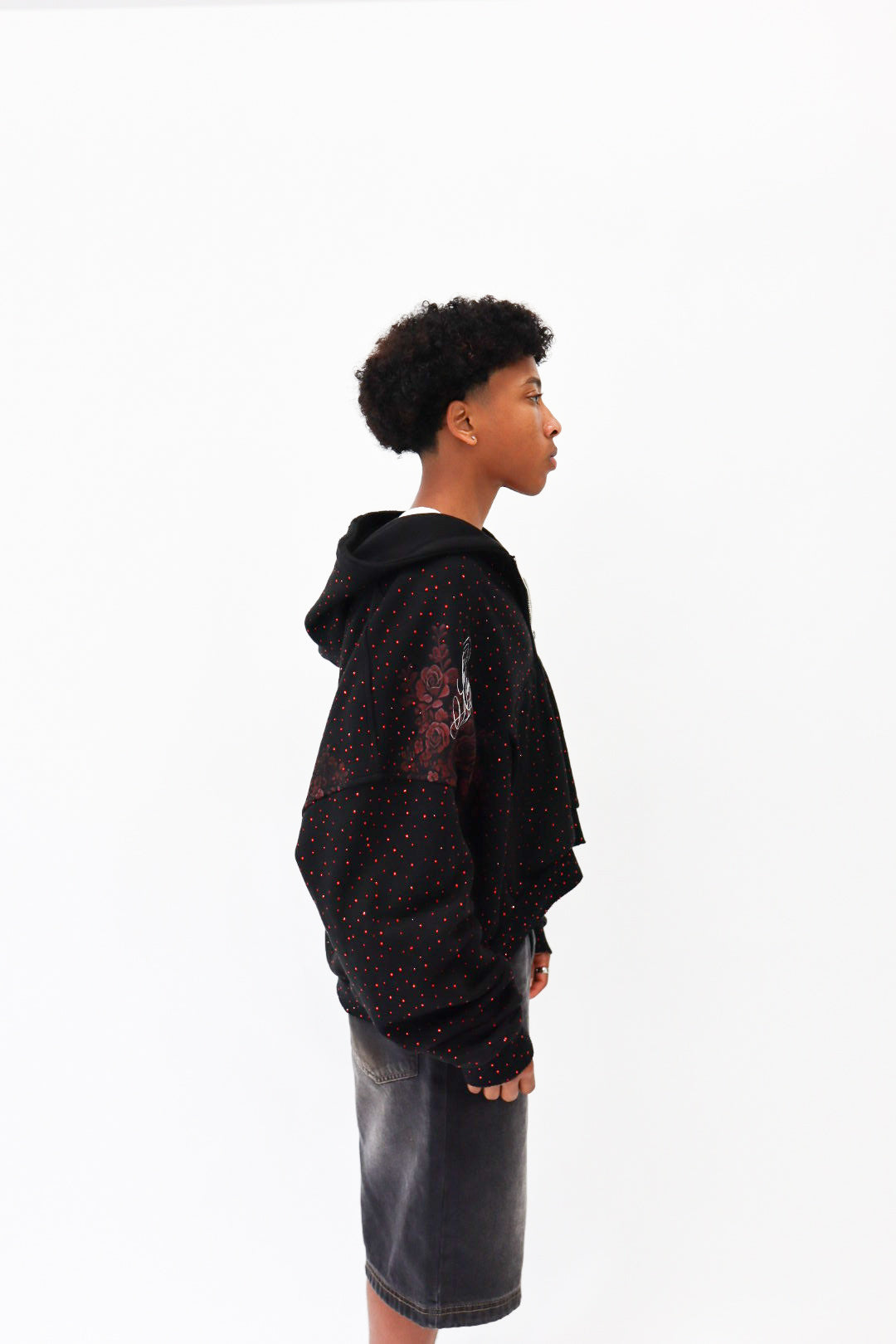 Crimson Rose Zip Up