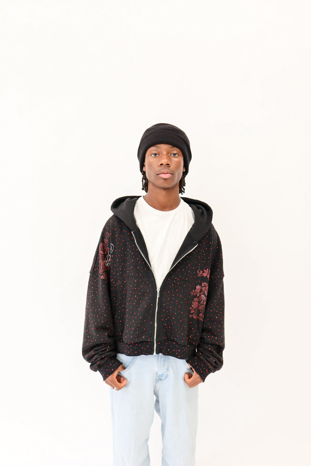 Crimson Rose Zip Up