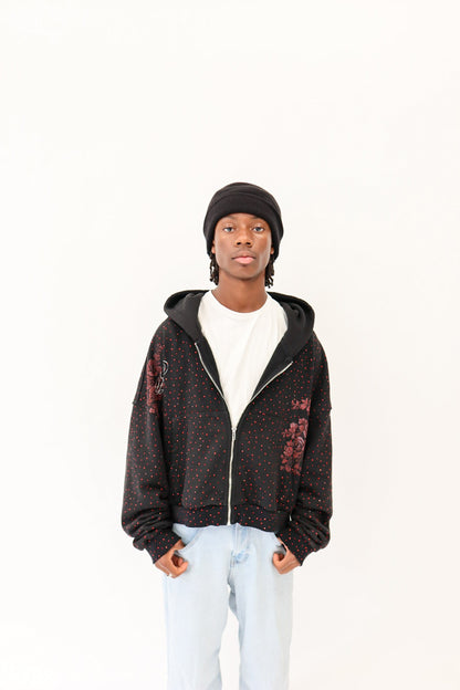 Crimson Rose Zip Up